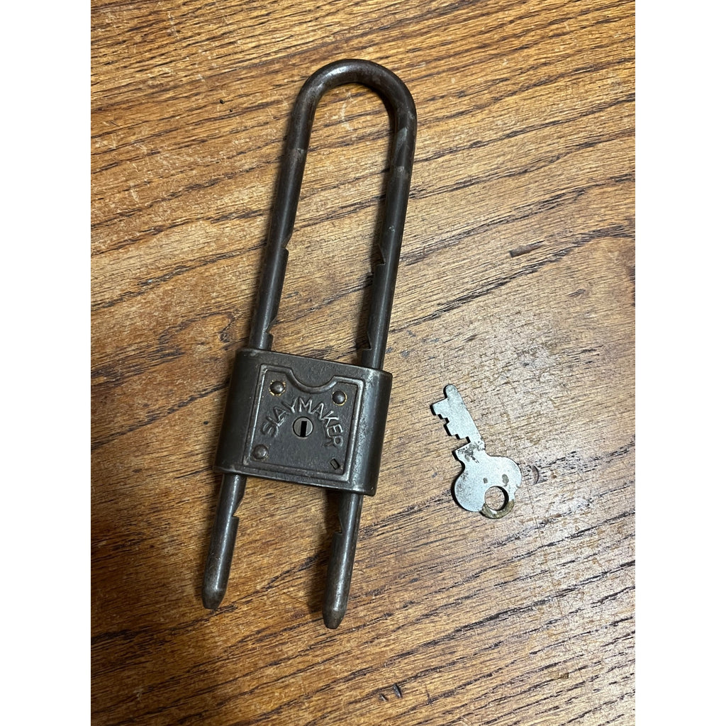 Antique Vintage Slaymaker Metal Bike Bicycle Lock W/ Key