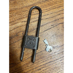 Antique Vintage Slaymaker Metal Bike Bicycle Lock W/ Key
