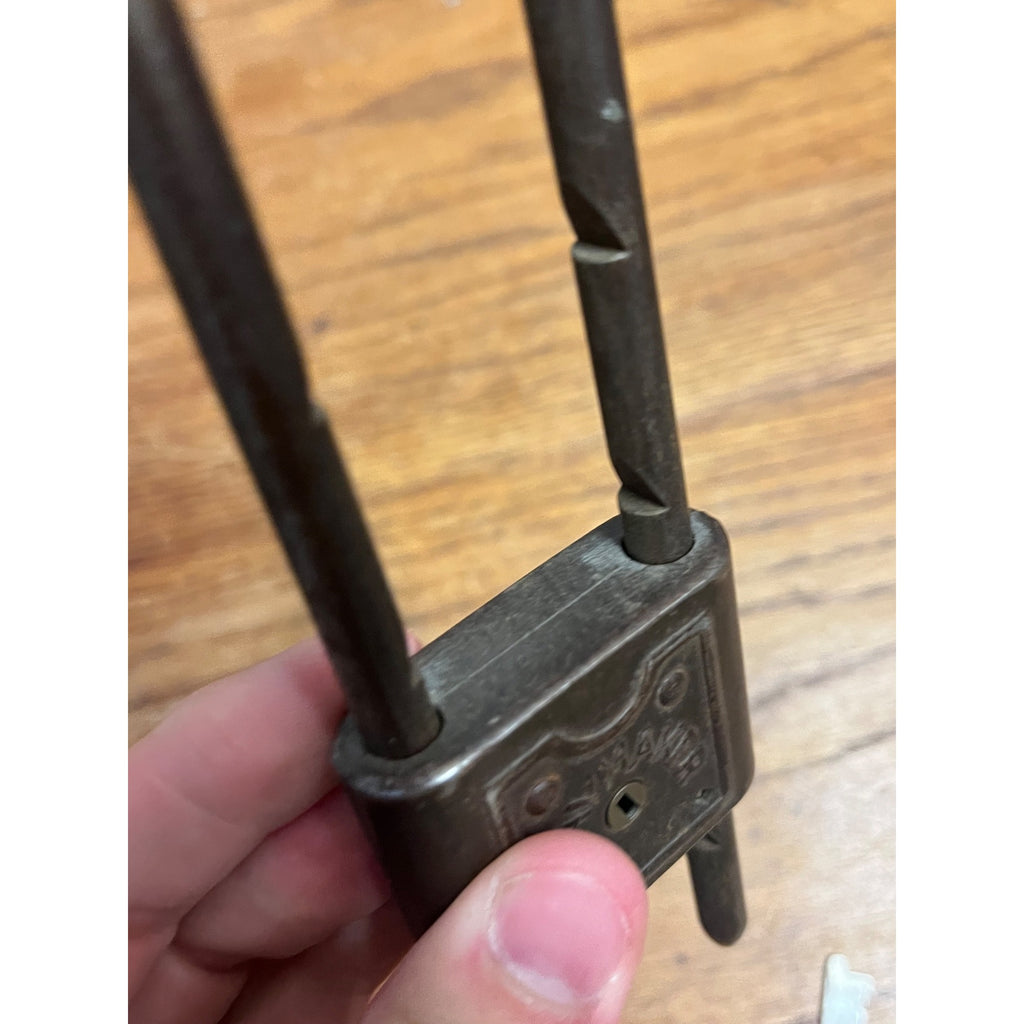 Antique Vintage Slaymaker Metal Bike Bicycle Lock W/ Key
