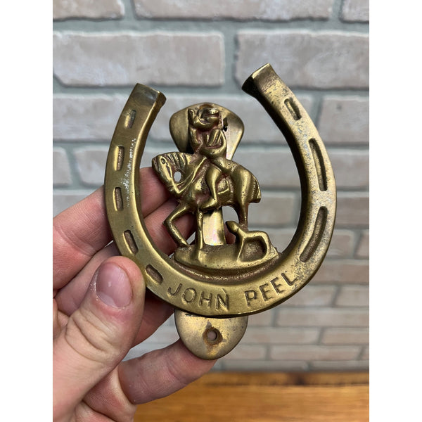 Hunting Sportsman Door Knocker John Peel Vintage Solid Brass Fox Hunter