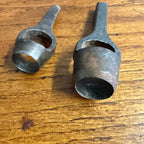 2 Vintage Early Wad Cutter Hole Punches Leather Hole Punch 3/4" and 1/2" Tools