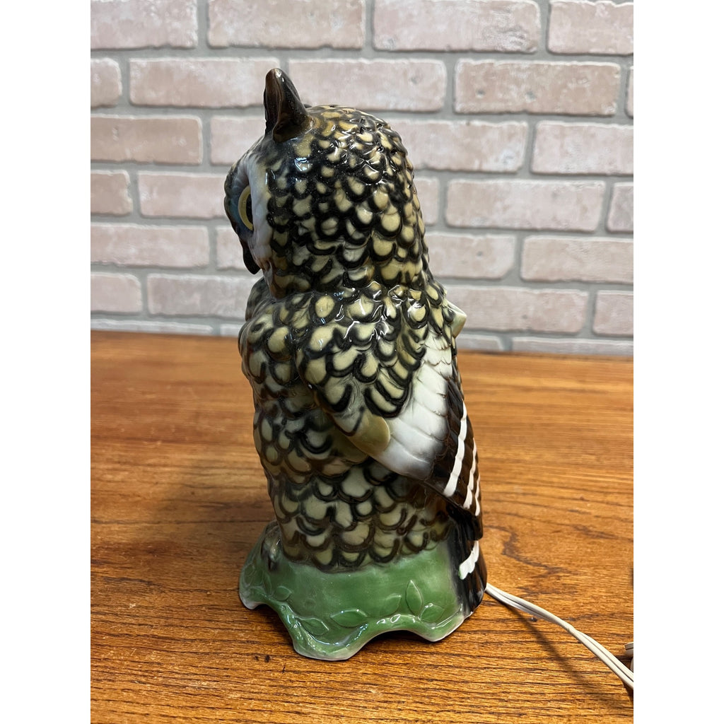 Vintage 1930s Owl Figural Perfume Aroma Lamp Light German Halloween Signed DRP