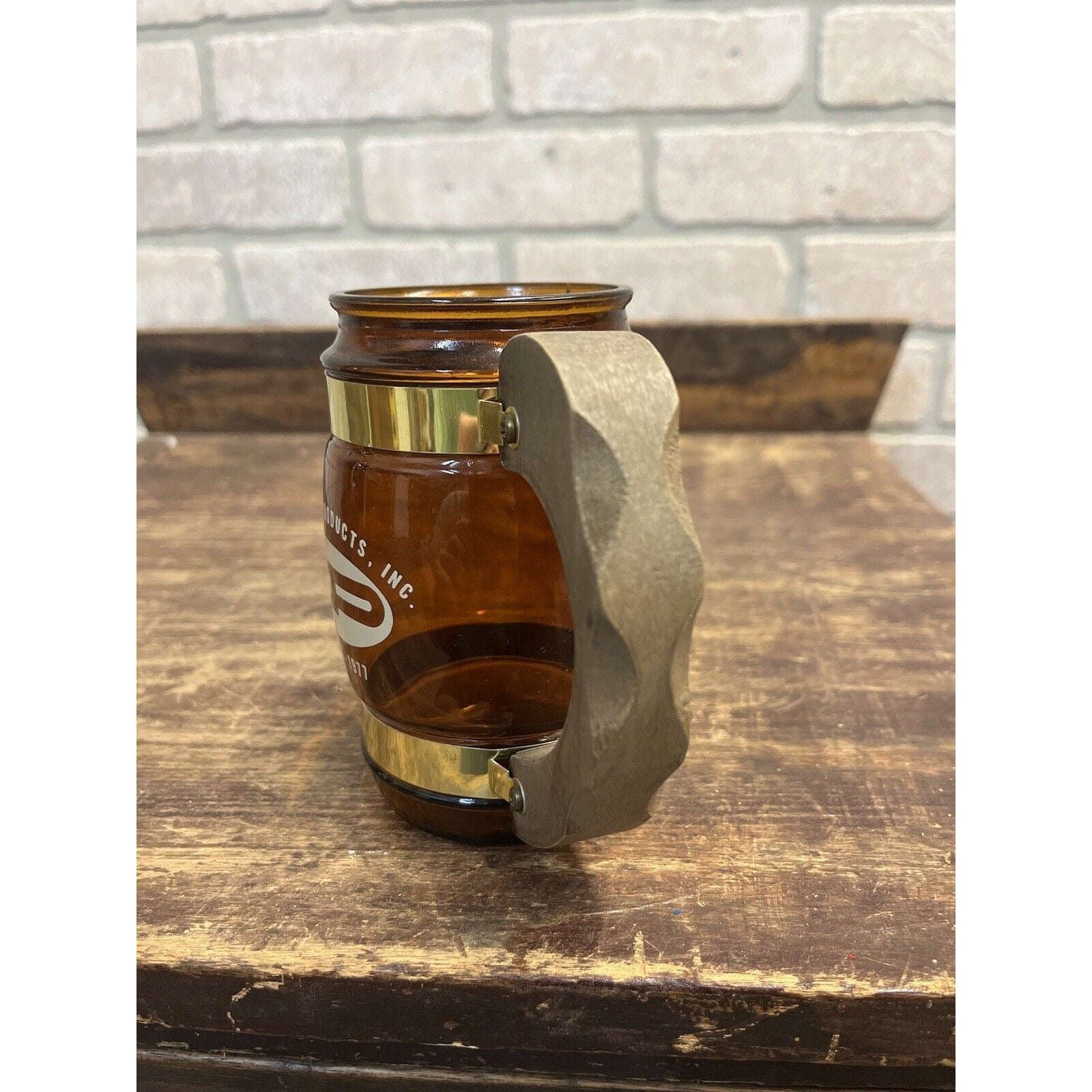 Vintage 1977 Ovaltine Products 60th Anniversary Glass Mug Siesta Ware w/ Handle