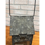 Antique WWI Folding Stonebridge Candle Lantern Us Army Mica Panels Trench Light