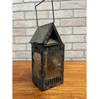 Antique WWI Folding Stonebridge Candle Lantern Us Army Mica Panels Trench Light