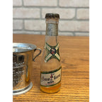 Vintage 1950s Miller High Life Mini Beer Bucket And Miniature Beer Bottle
