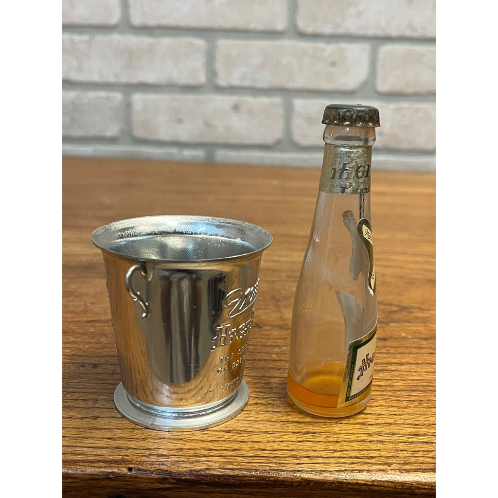 Vintage 1950s Miller High Life Mini Beer Bucket And Miniature Beer Bottle