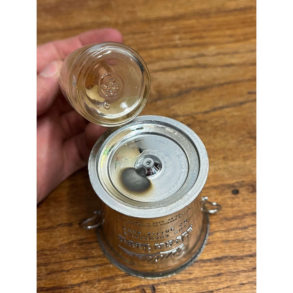 Vintage 1950s Miller High Life Mini Beer Bucket And Miniature Beer Bottle