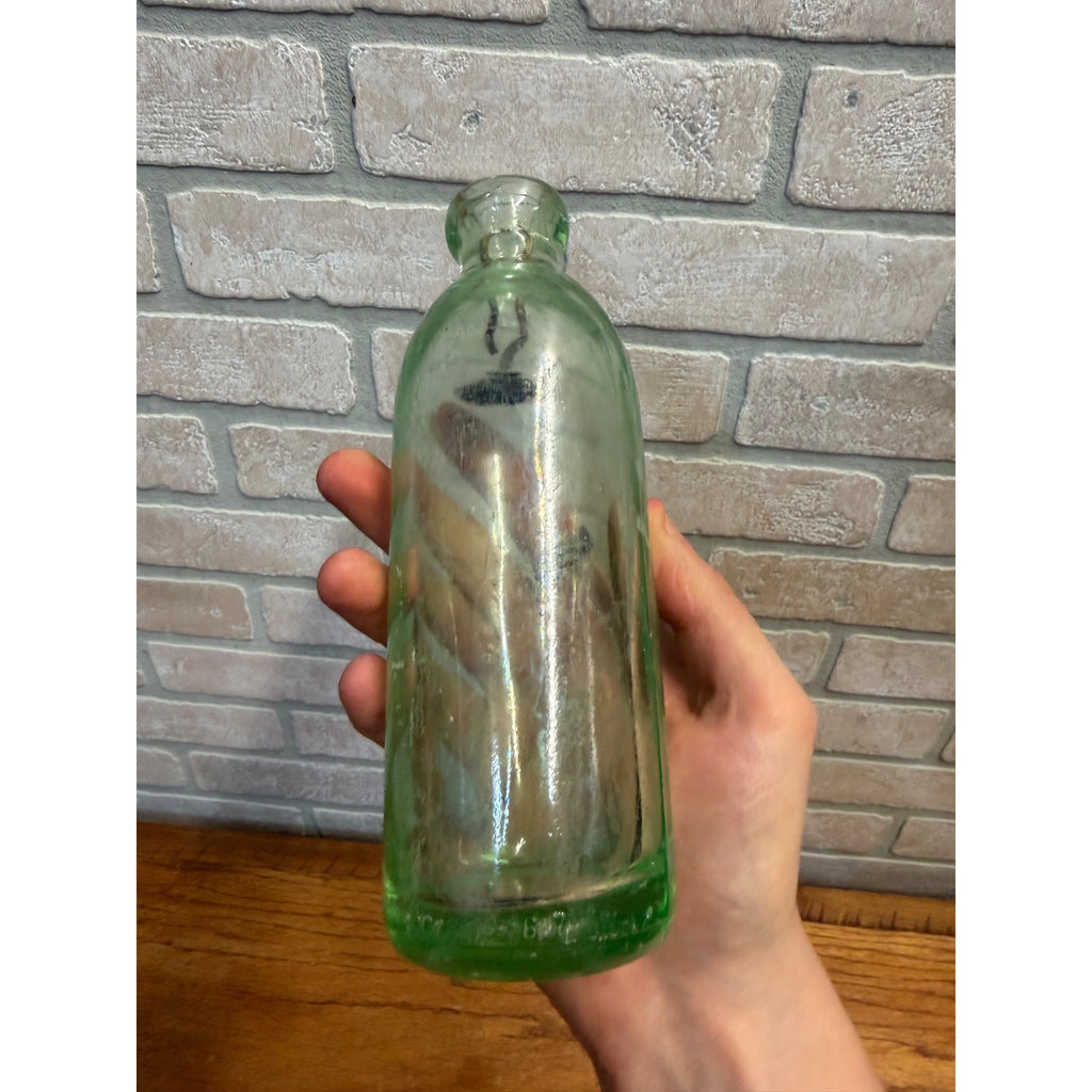 RARE Antique H&M Lochen -- West Bend, Wis -- Hutchinson Soda Blob Bottle WI