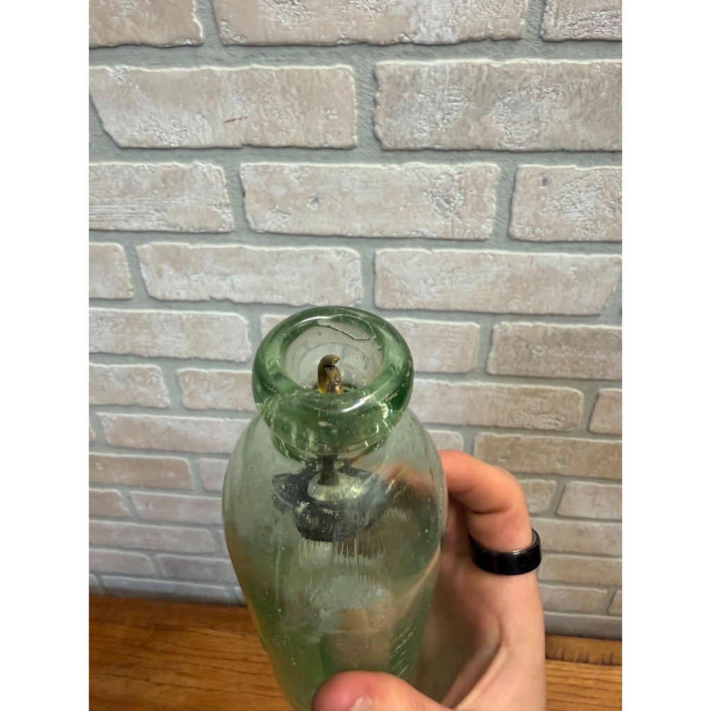 RARE Antique H&M Lochen -- West Bend, Wis -- Hutchinson Soda Blob Bottle WI
