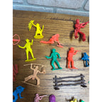 Vintage Huge Lot Plastic Cowboy & Indian Figures