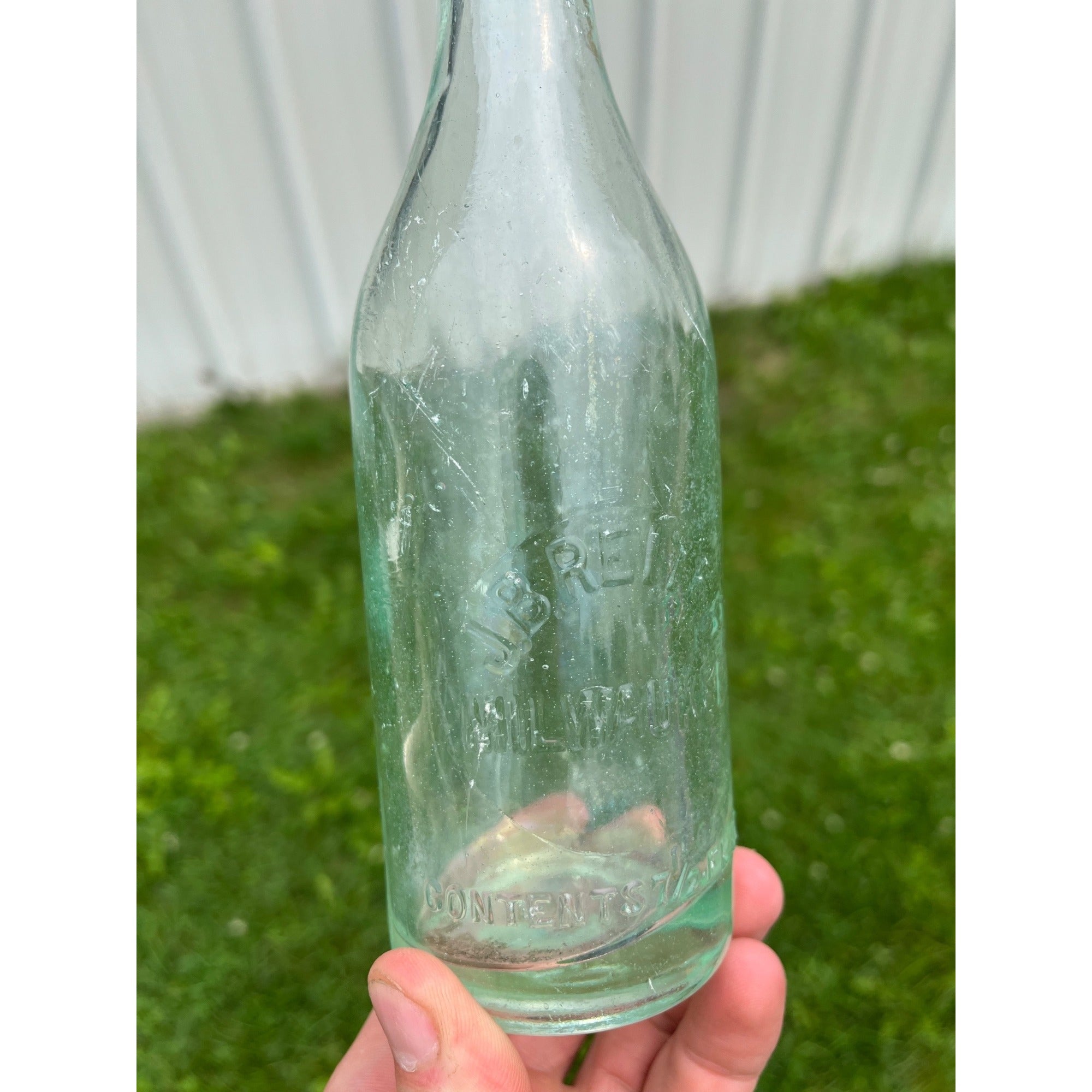 Vintage J.B. Reiter 7.5 Fluid Ounce Soda Bottle Milwaukee, WI Embossed