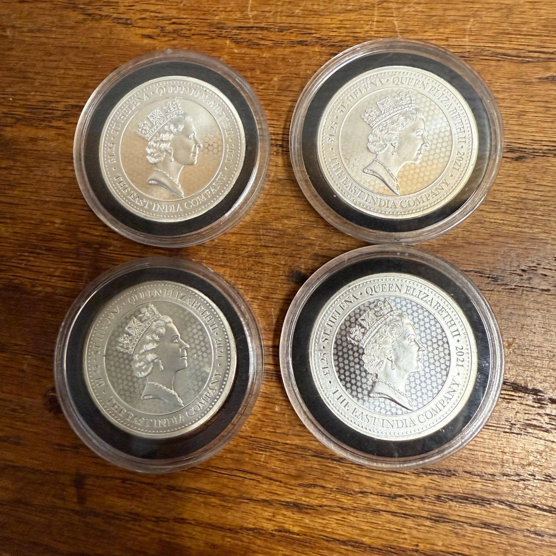 1.25oz Silver St Helena Rose Crown Guinea Coin Fine Silver