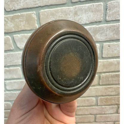 Antique Vintage Bronze Brass Art Deco Door Knob Hollow Concentric 2 1/4"