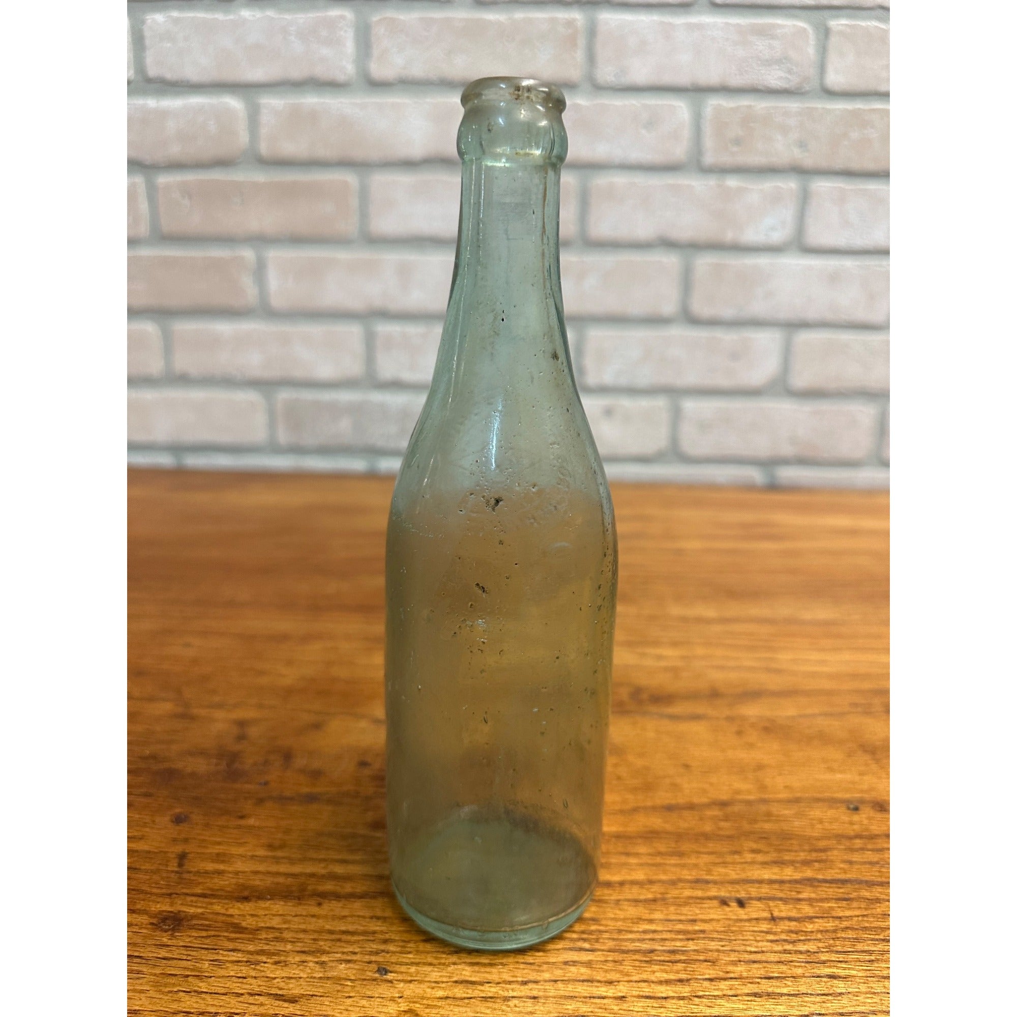 Vintage Roseneck Brewing Co. Beer Bottle Clear Aqua Embossed Richmond VA