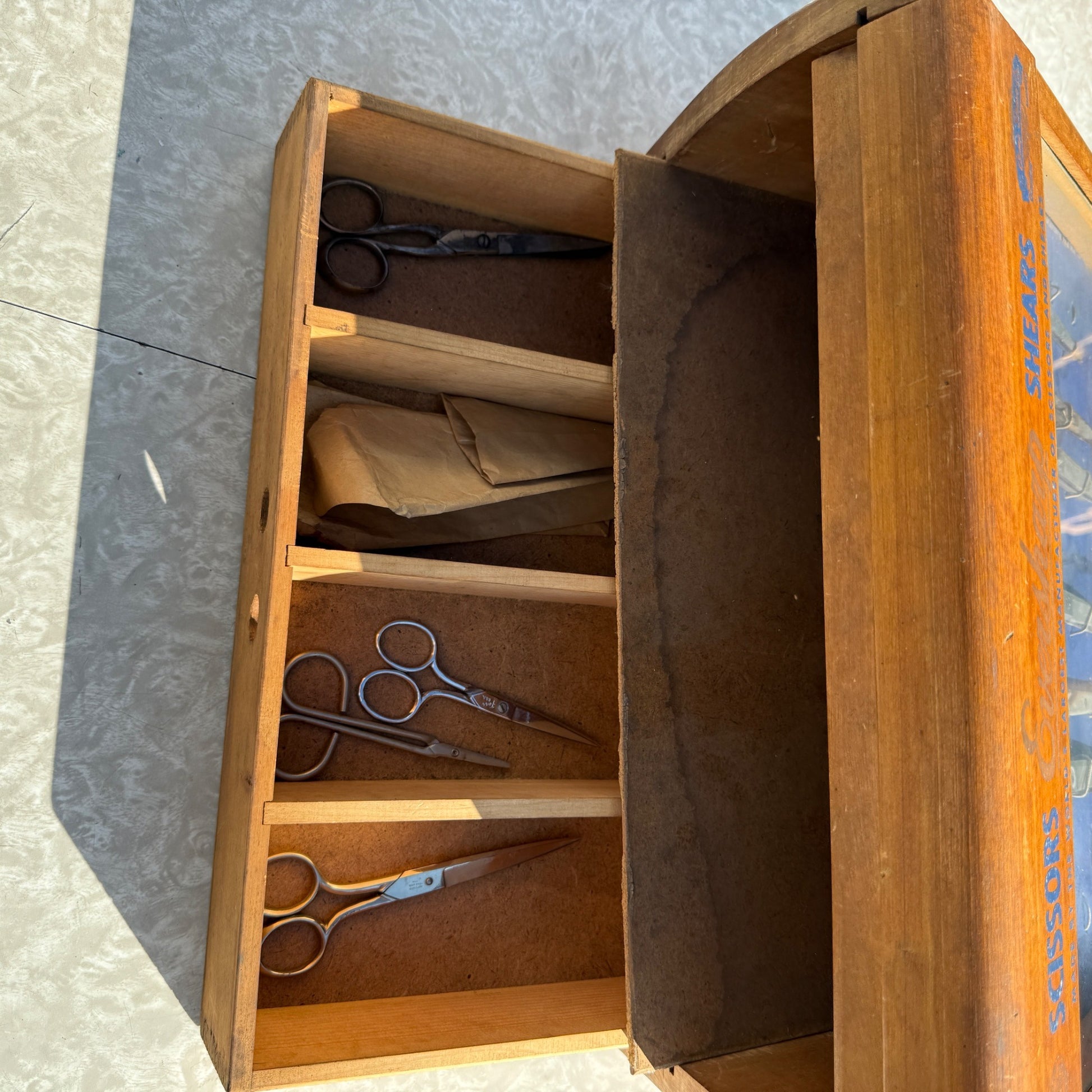Vintage Eversharp Scissors Advertising Display Case Acme Shears