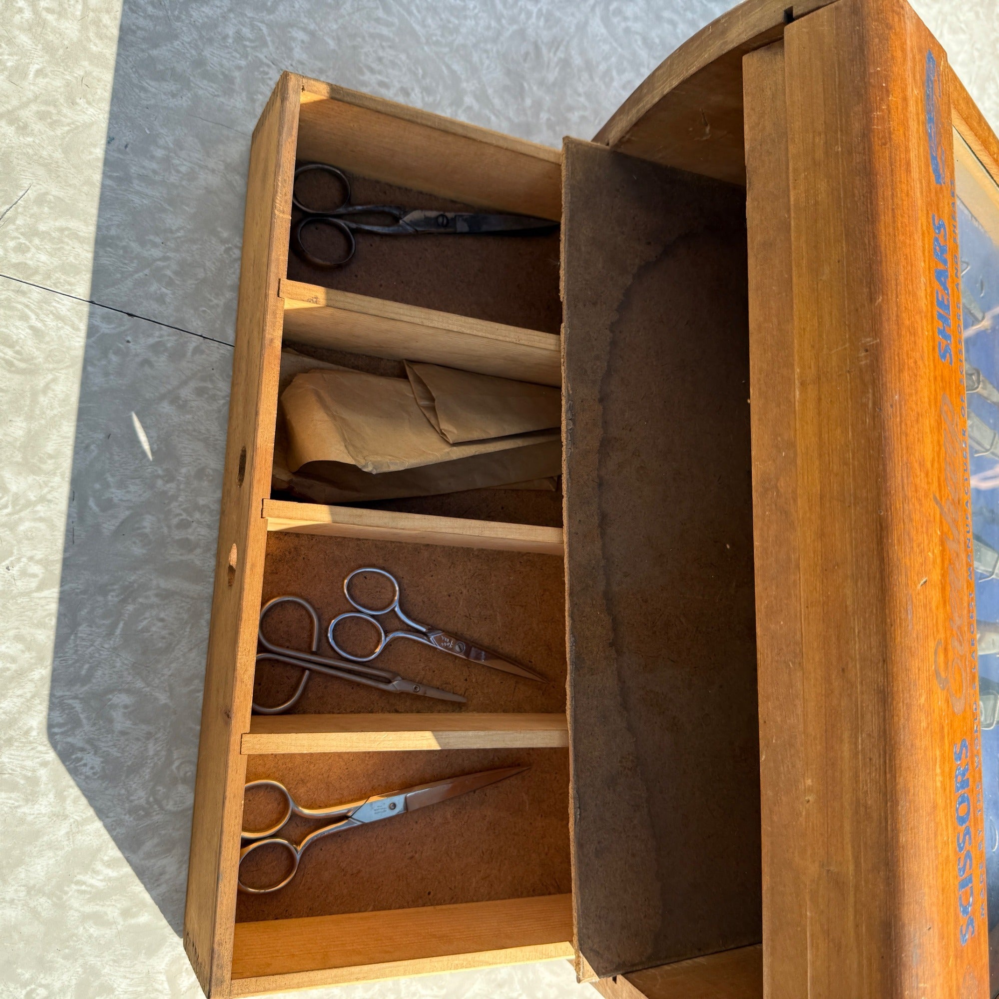 Vintage Eversharp Scissors Advertising Display Case Acme Shears