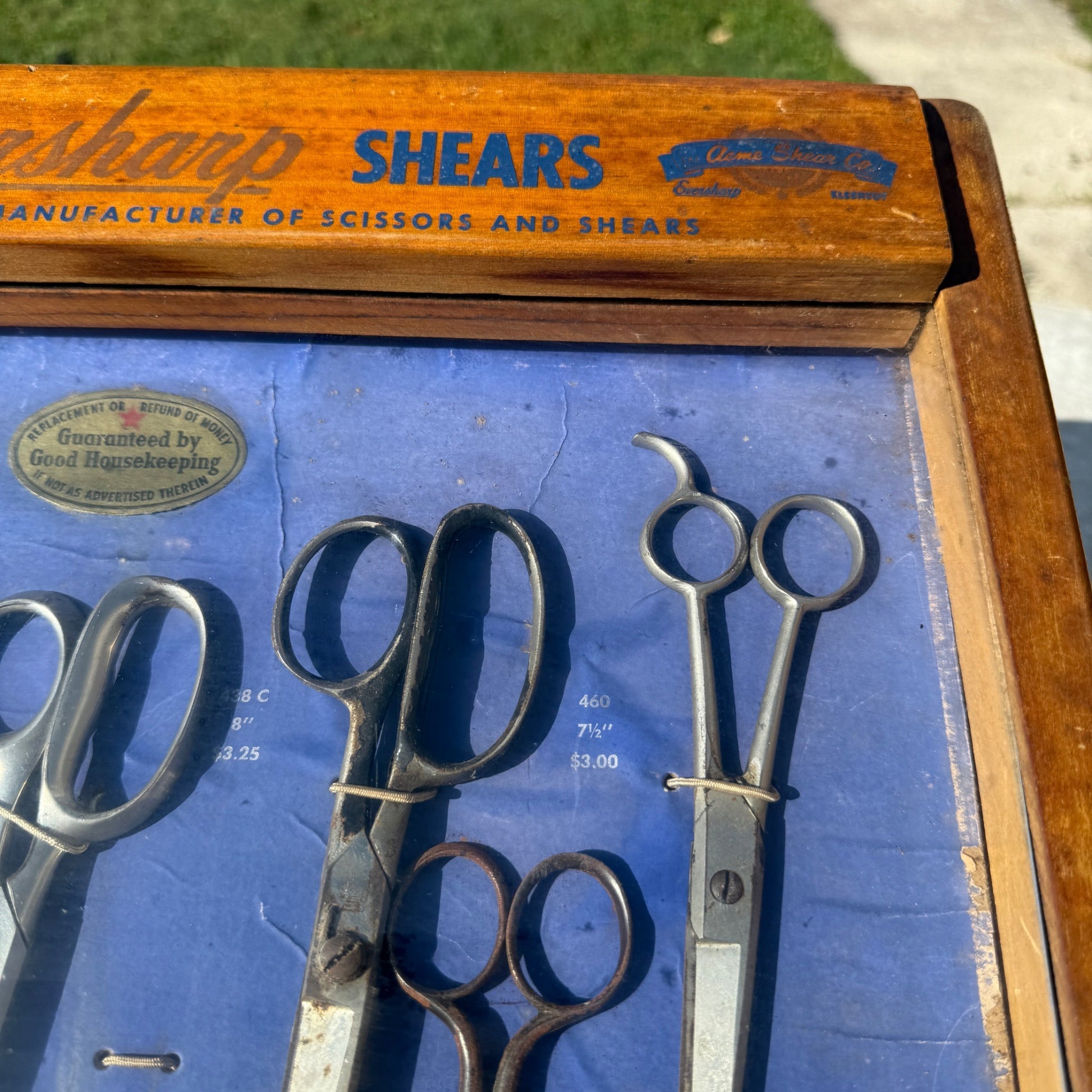 Vintage Eversharp Scissors Advertising Display Case Acme Shears