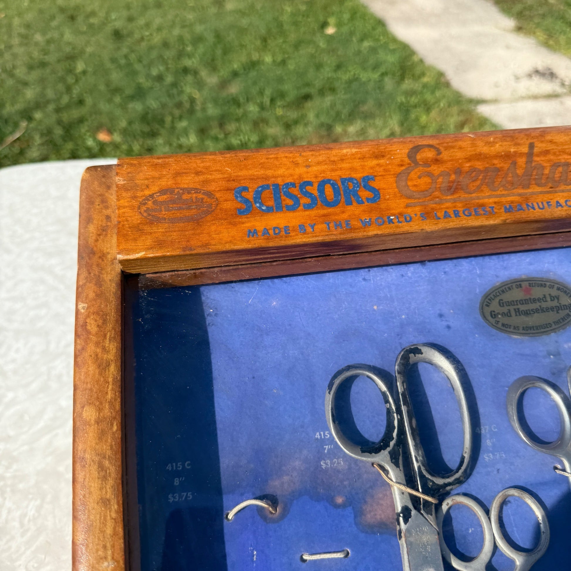 Vintage Eversharp Scissors Advertising Display Case Acme Shears