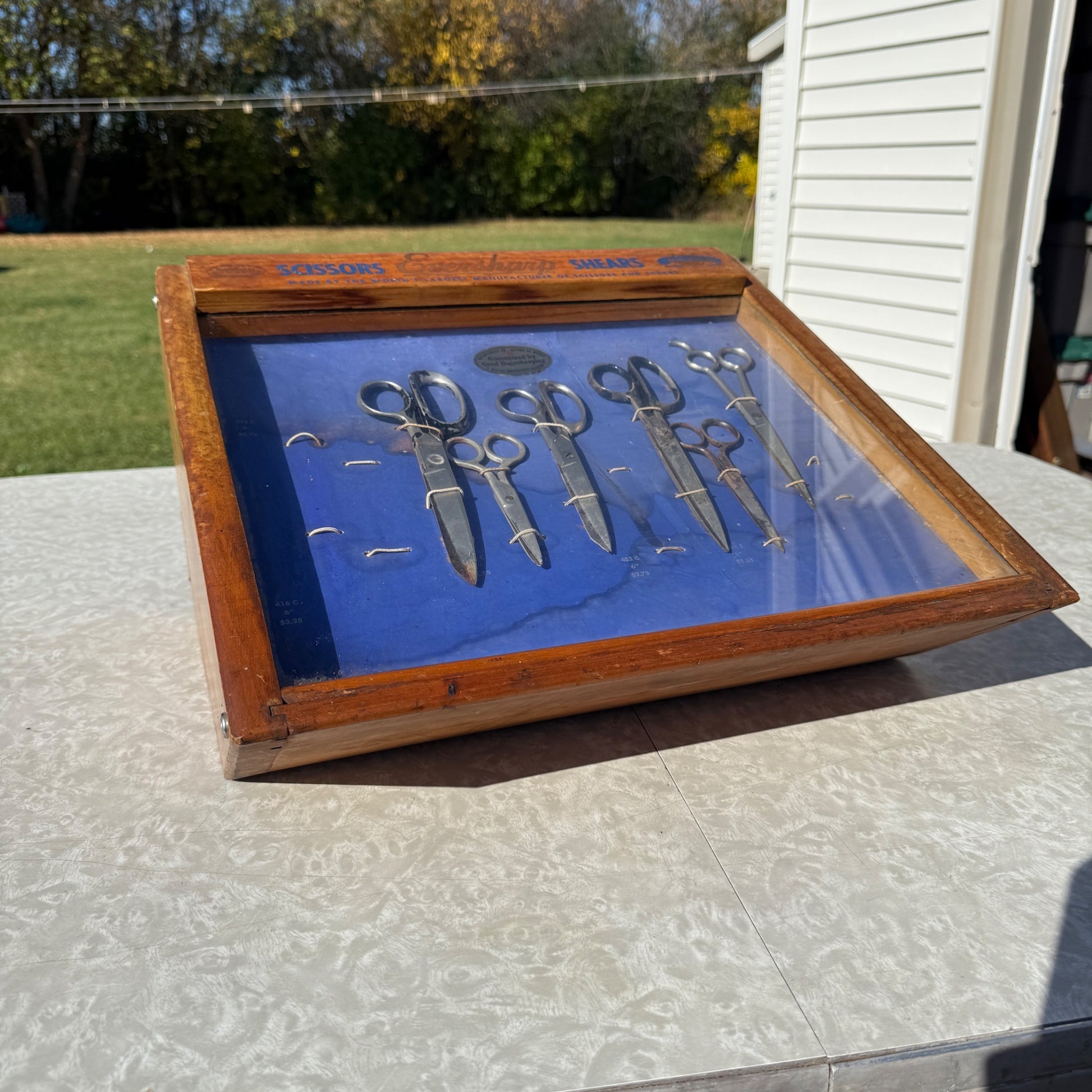 Vintage Eversharp Scissors Advertising Display Case Acme Shears