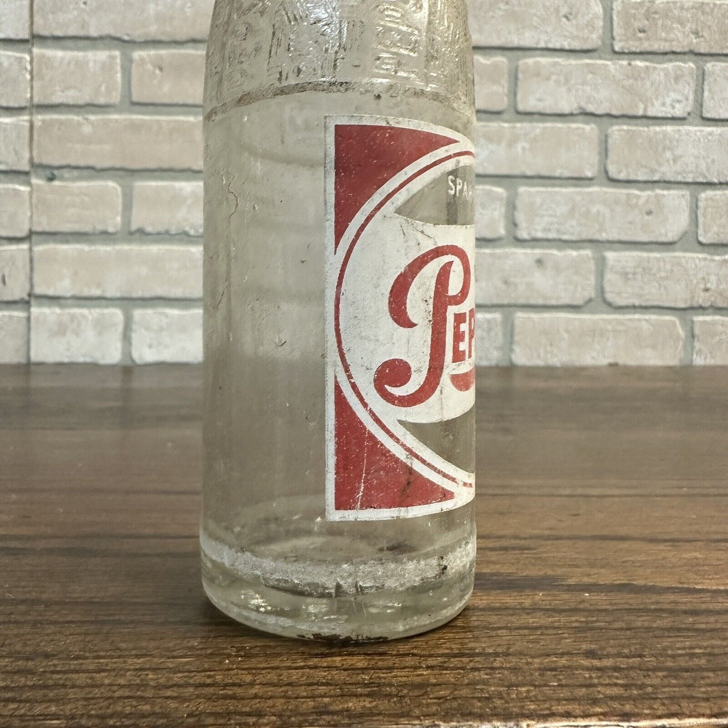 Vintage 1950s 8oz Pepsi Cola Red White ACL Bottle Winston Salem NC