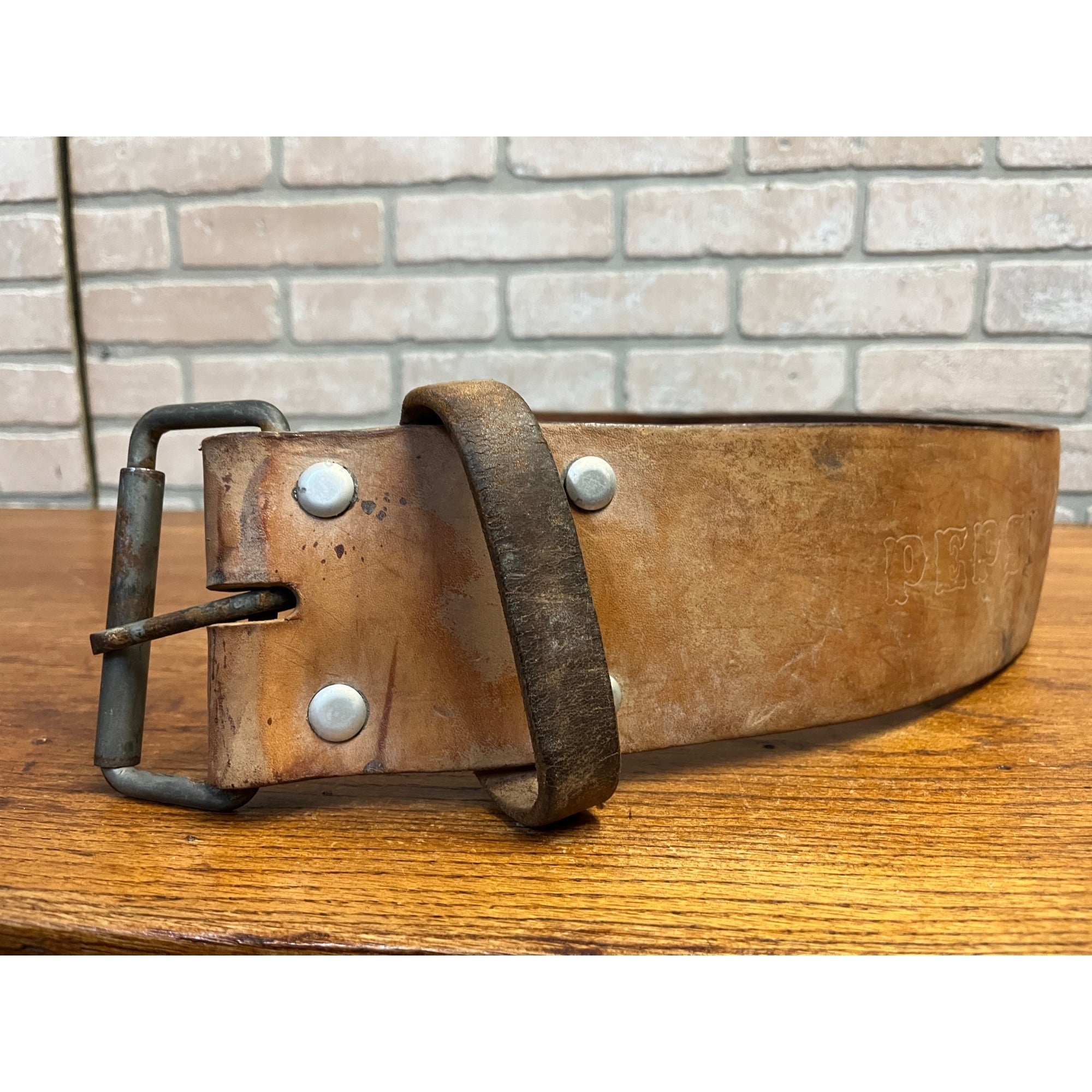RARE Vintage "Pepsi Cola" Delivery Truck Driver Leather Kidney Belt Back Brace