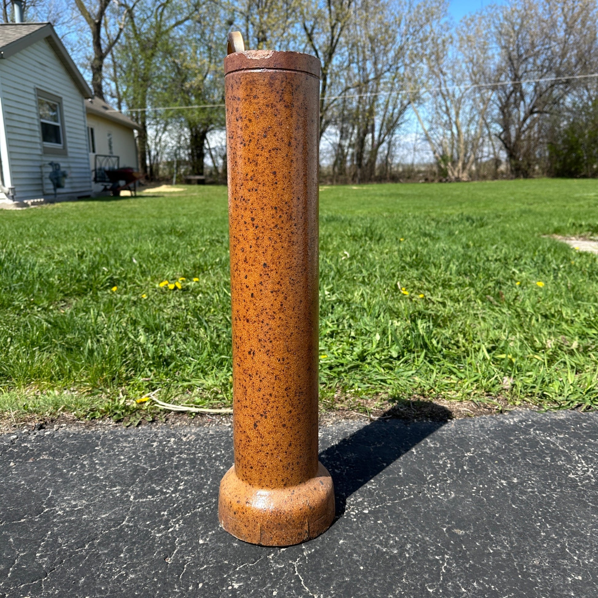 Early 19th Century Clay Drain Tile Pipe Pottery Stoneware Umbrella holder?
