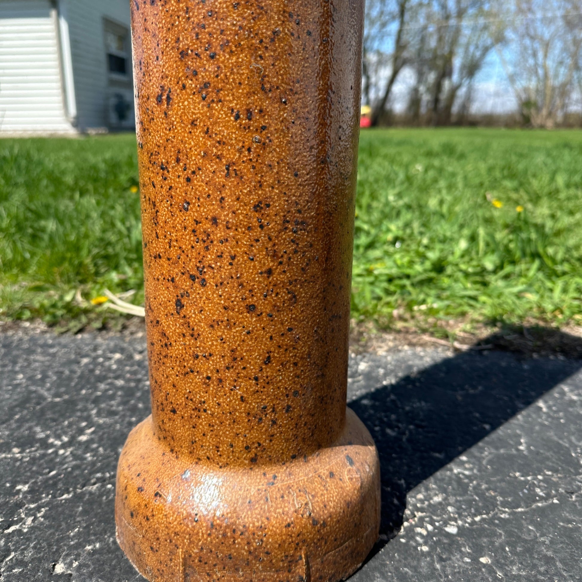 Early 19th Century Clay Drain Tile Pipe Pottery Stoneware Umbrella holder?