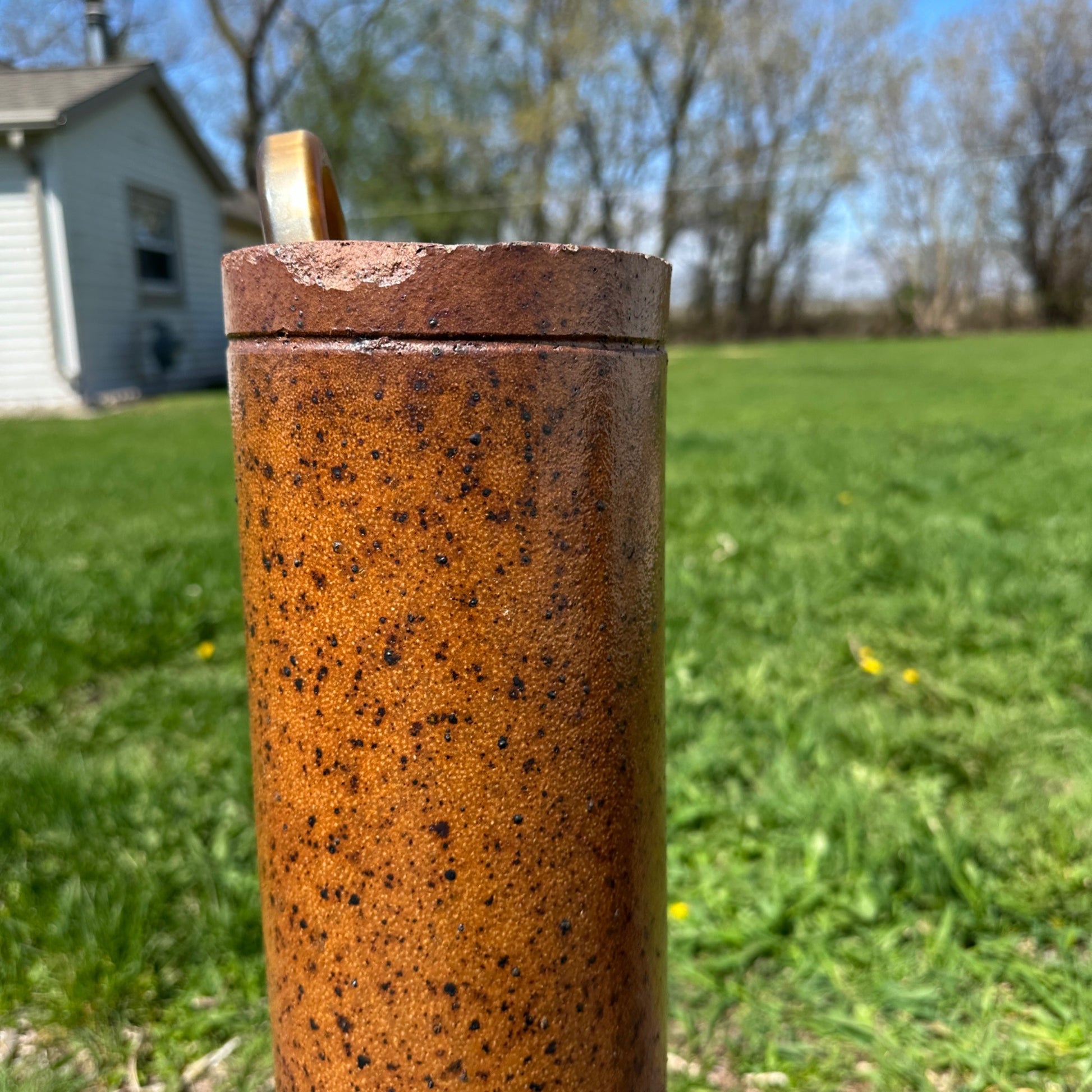 Early 19th Century Clay Drain Tile Pipe Pottery Stoneware Umbrella holder?