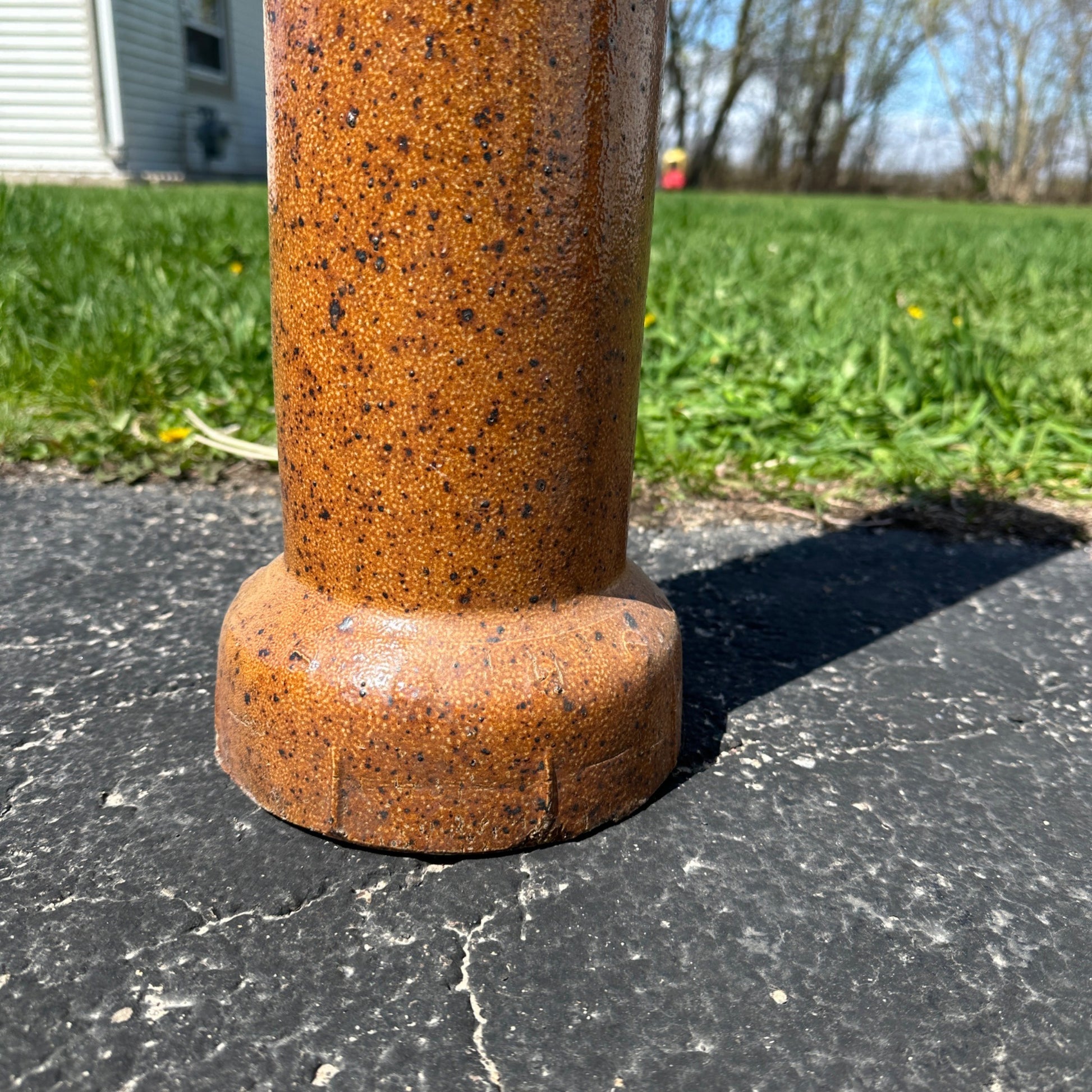 Early 19th Century Clay Drain Tile Pipe Pottery Stoneware Umbrella holder?