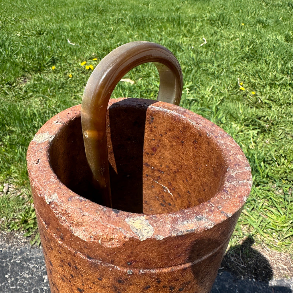 Early 19th Century Clay Drain Tile Pipe Pottery Stoneware Umbrella holder?