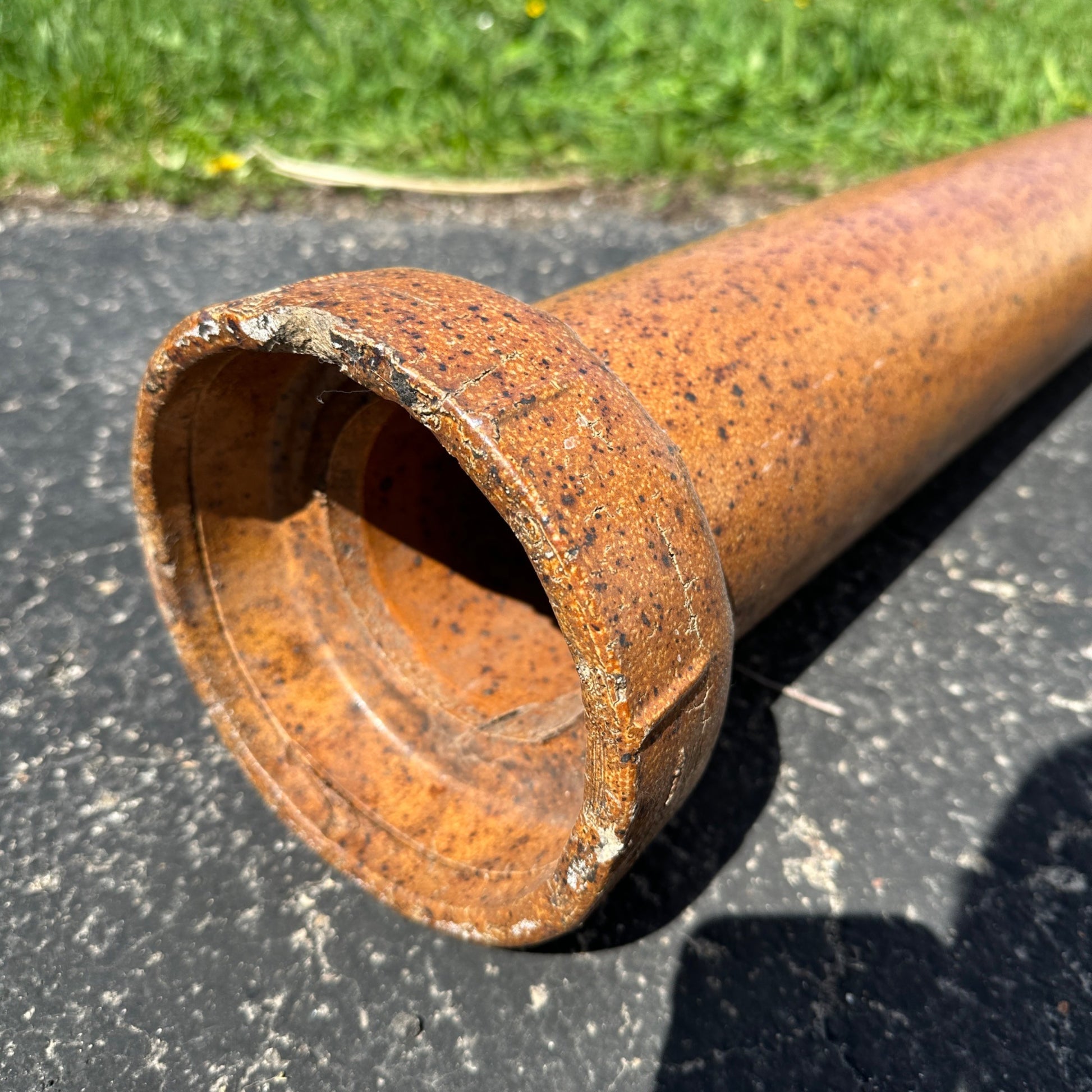 Early 19th Century Clay Drain Tile Pipe Pottery Stoneware Umbrella holder?