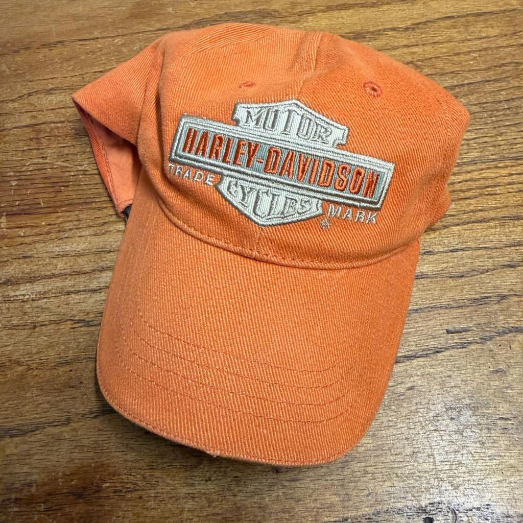 Harley-Davidson Cancun Mexico Dealership Dealer Orange Hat Ball Cap One Size Preowned