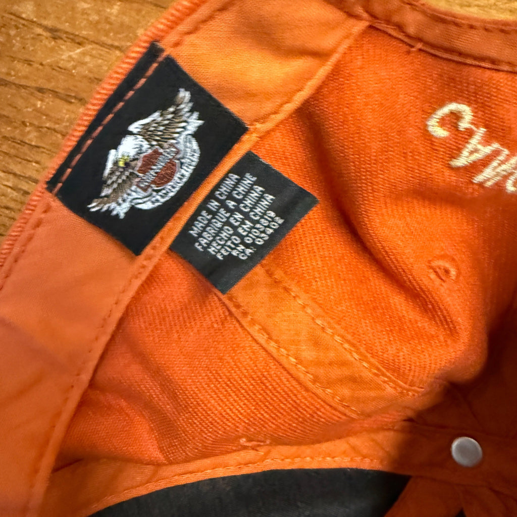 Harley-Davidson Cancun Mexico Dealership Dealer Orange Hat Ball Cap One Size Preowned