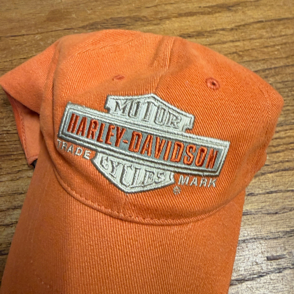 Harley-Davidson Cancun Mexico Dealership Dealer Orange Hat Ball Cap One Size Preowned