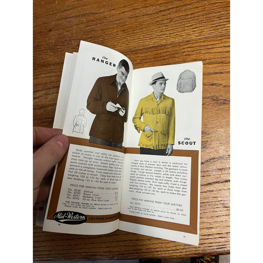 Vintage Mid-Western Sport Togs Bucksin Berlin Wisconsin Glove Co. Brochure