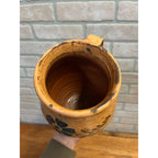 Antique 1880s French Pottery Milk Pitcher Jug Terracotta Earthenware Country Farmhouse
