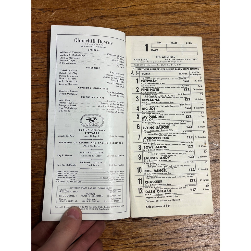 Original 1962 Kentucky Derby Official Program 88th Race Churchill Downs Vintage