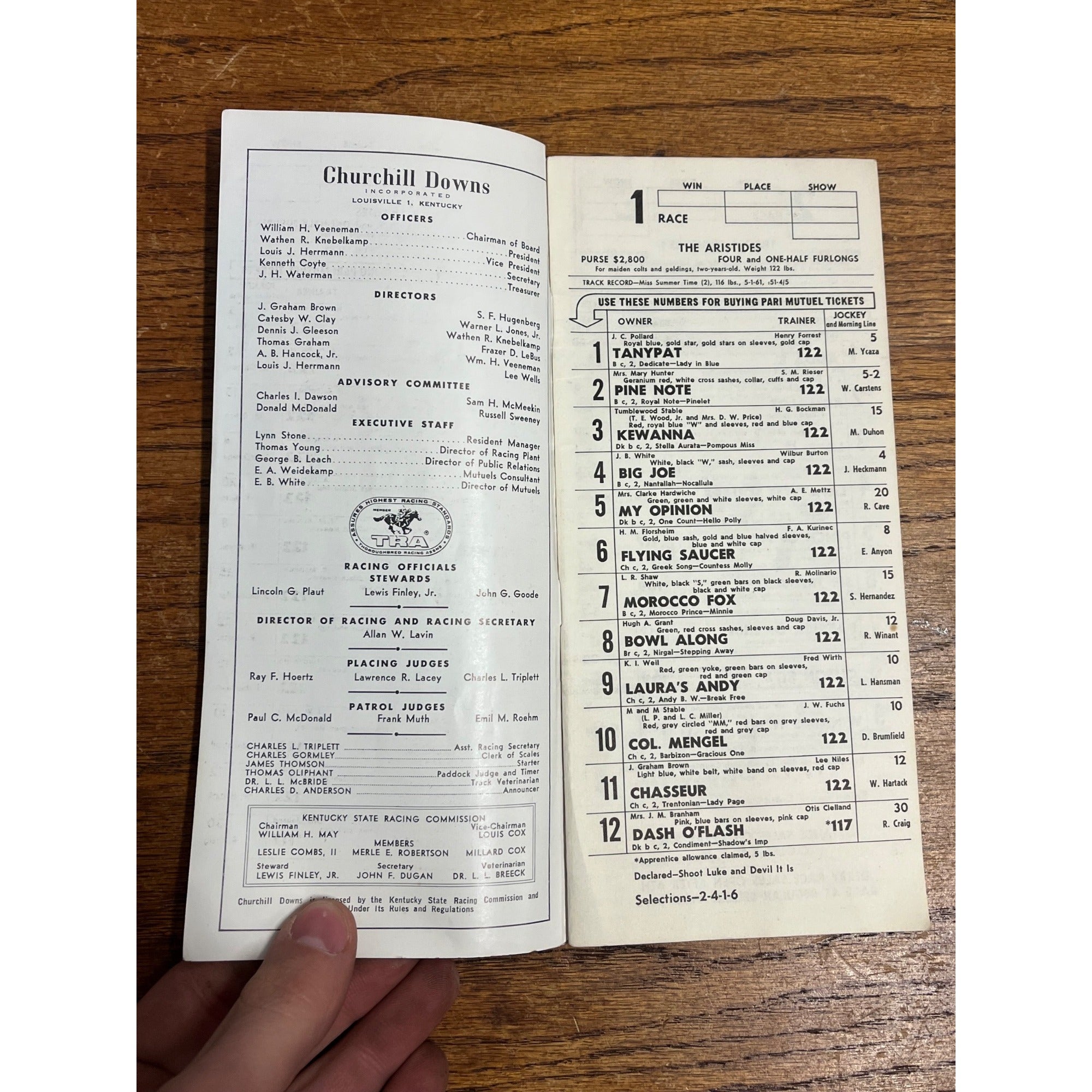 Original 1962 Kentucky Derby Official Program 88th Race Churchill Downs Vintage