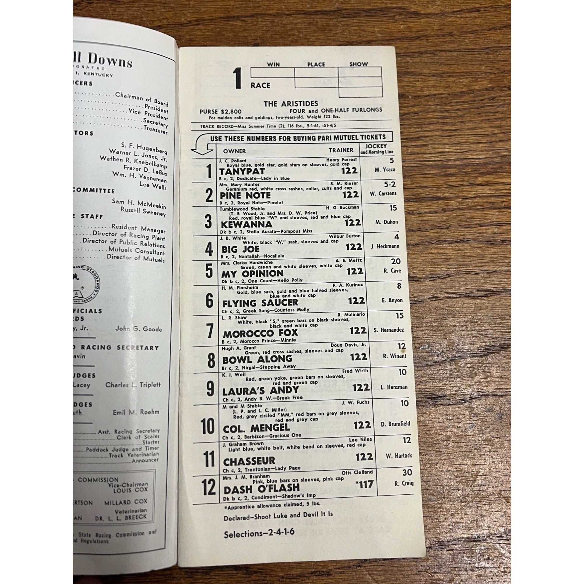 Original 1962 Kentucky Derby Official Program 88th Race Churchill Downs Vintage