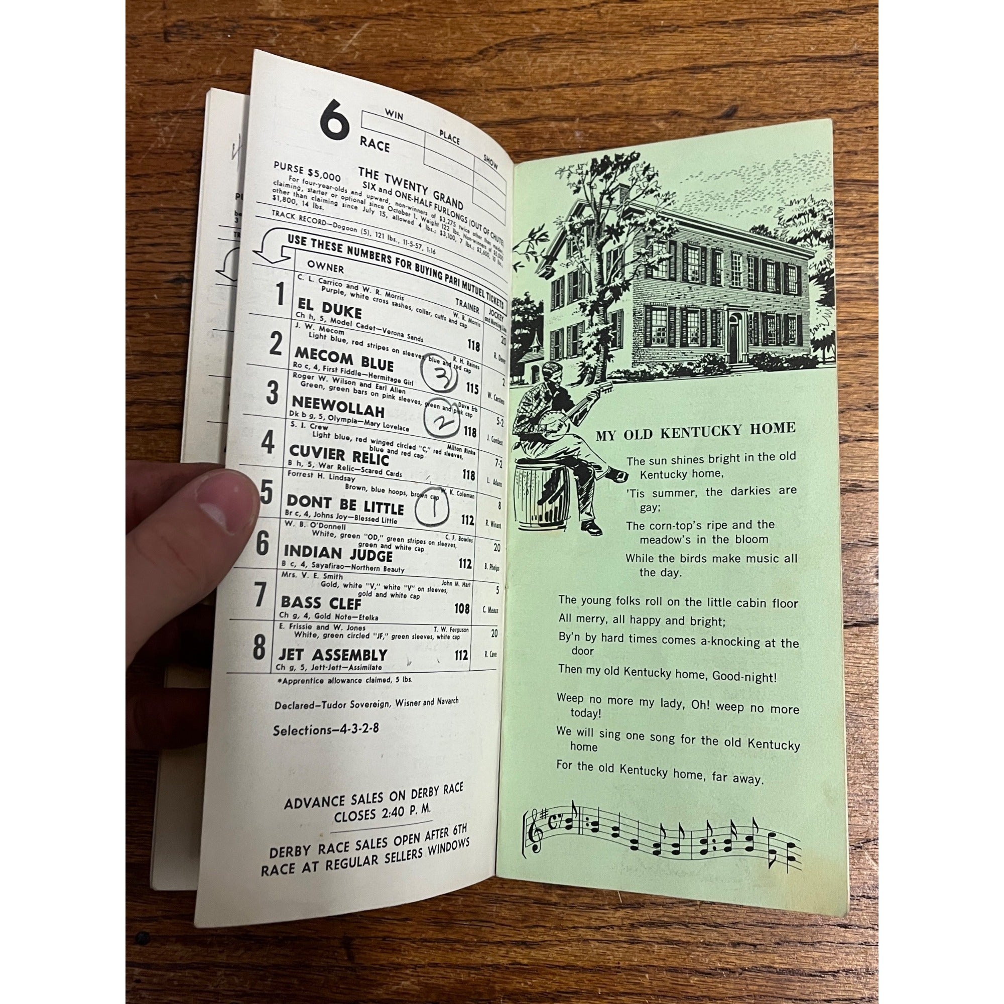 Original 1962 Kentucky Derby Official Program 88th Race Churchill Downs Vintage