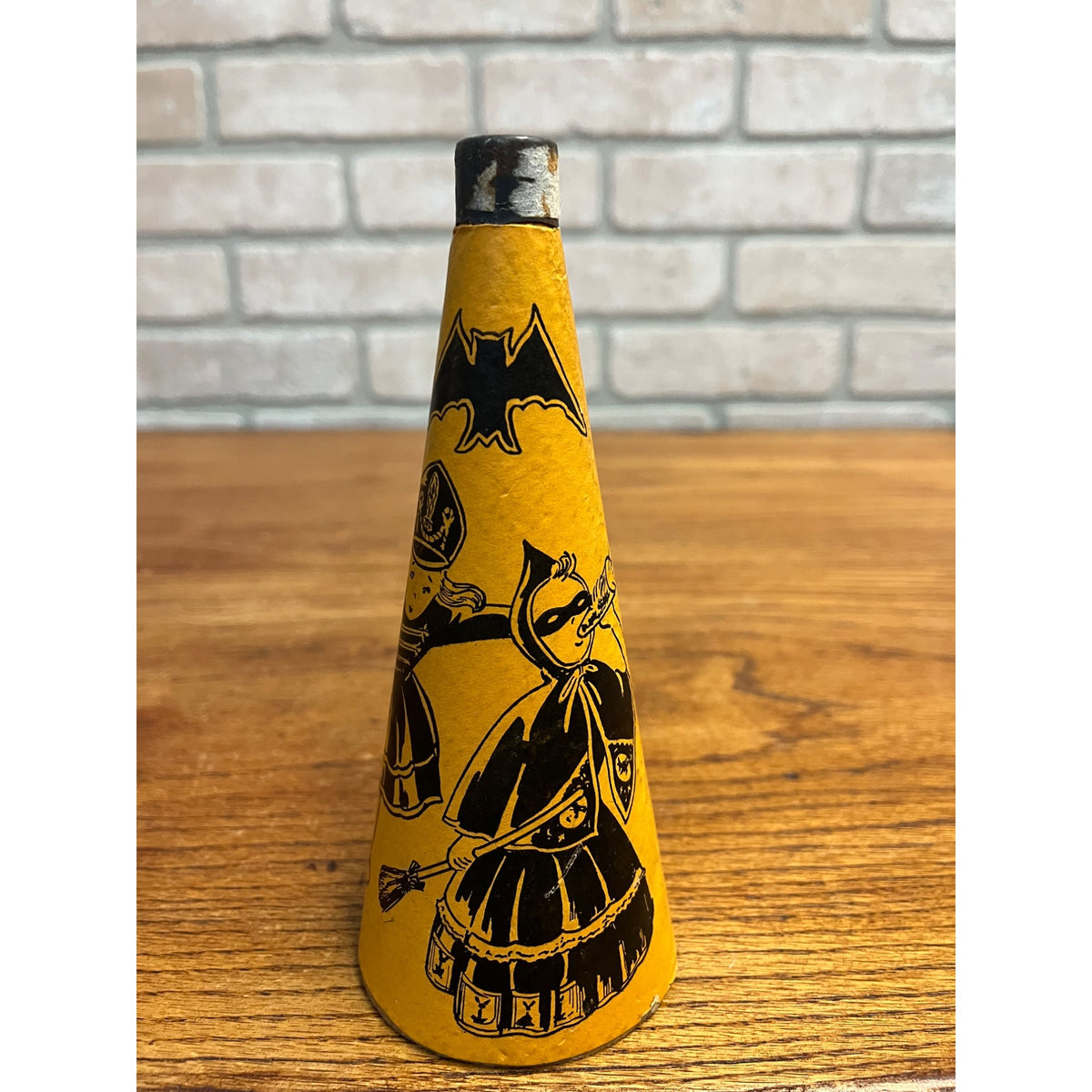 Antique Vintage Halloween Paper Litho Cardboard Party Horn Noisemaker Bugle