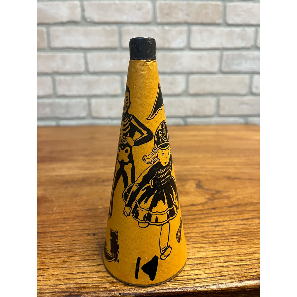 Antique Vintage Halloween Paper Litho Cardboard Party Horn Noisemaker Bugle
