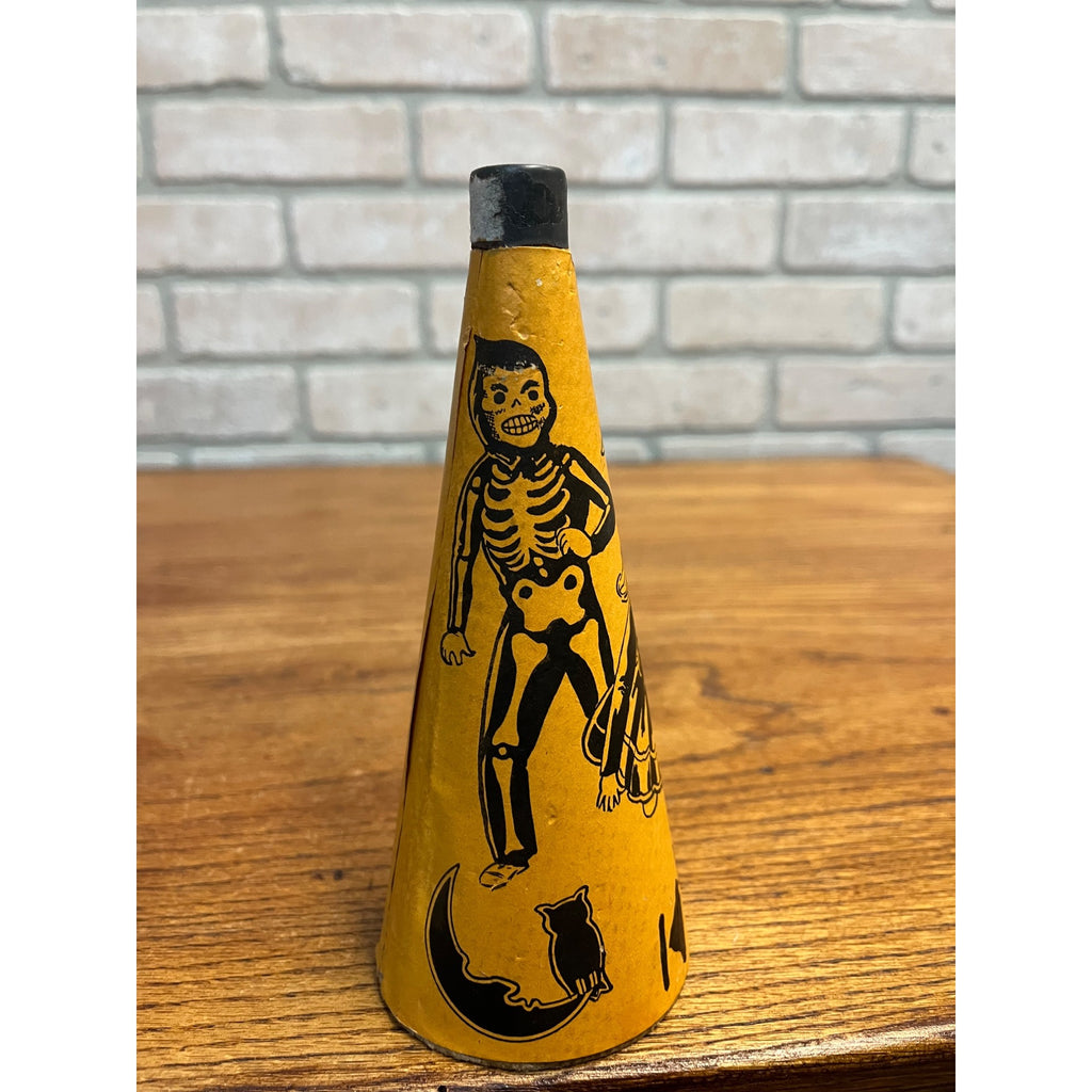 Antique Vintage Halloween Paper Litho Cardboard Party Horn Noisemaker Bugle