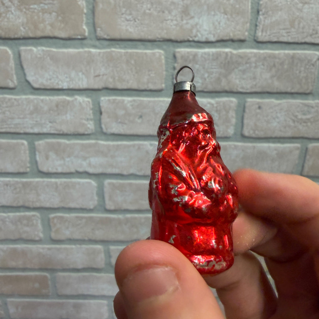 Antique 1930s Father Christmas Santa Claus Glass Ornament Early