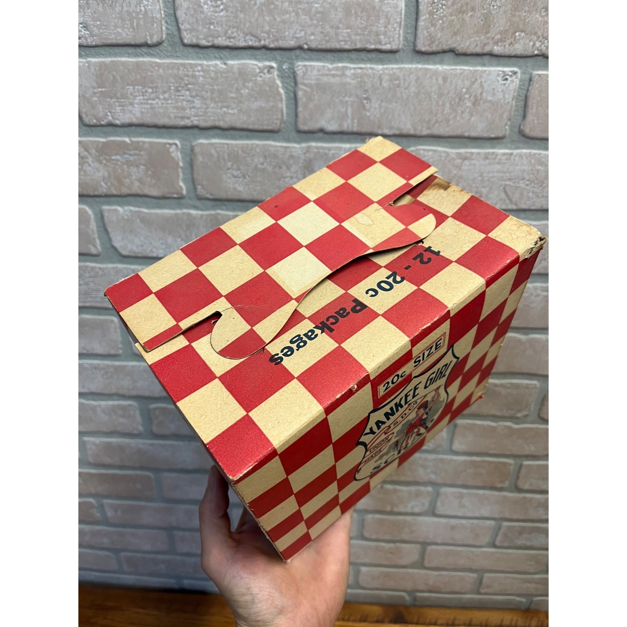 Vintage Yankee Girl Scrap Tobacco Box 20ct EMPTY Advertising Patriotic Decor