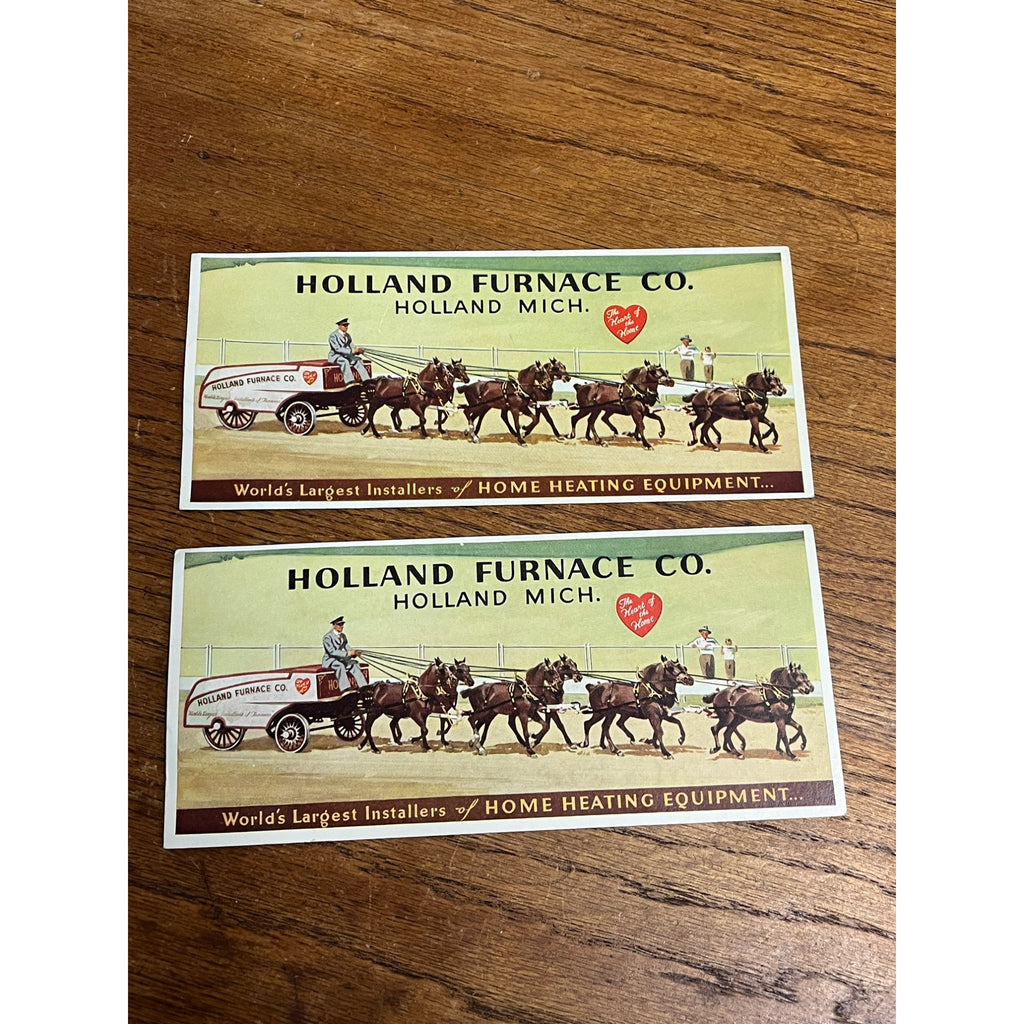 Vintage Holland Furnace Company Antique Advertising Blotter Michigan Lot (2)