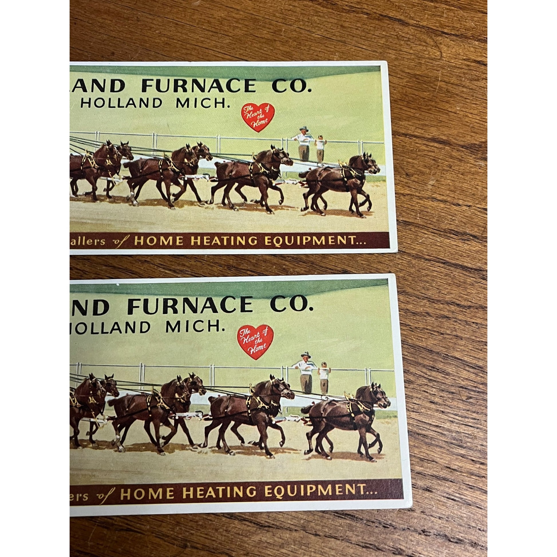 Vintage Holland Furnace Company Antique Advertising Blotter Michigan Lot (2)