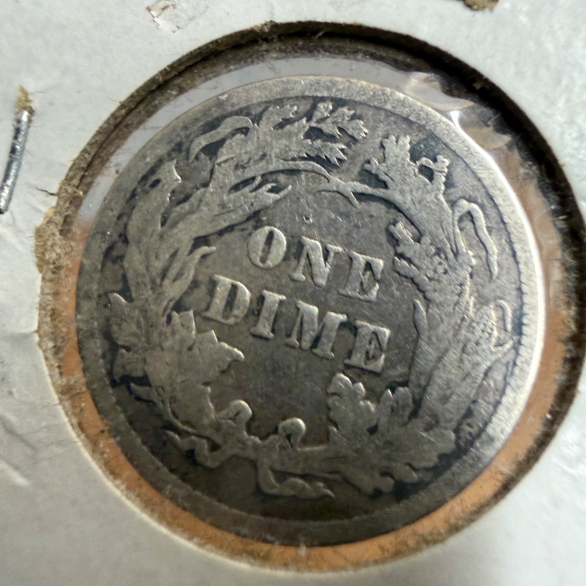 1891 Fine Seated Liberty Dime US Coin 90% Silver