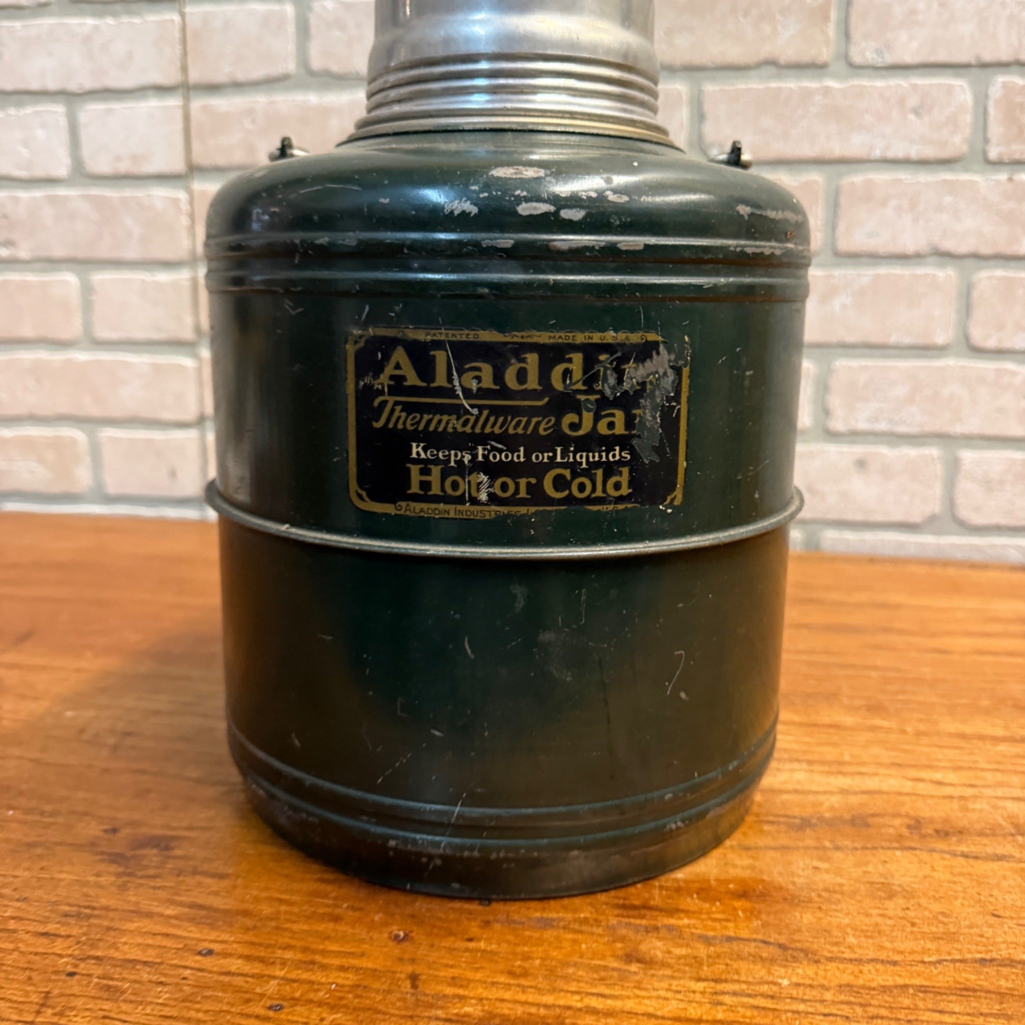 Aladdin Thermalware Jar Chicago USA | JUG THERMOS | Vintage Antique Army Green